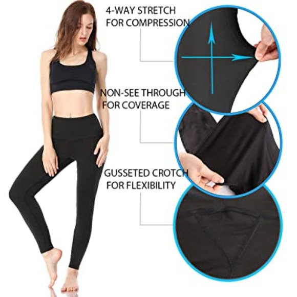 HIGHDAYS Womens High Waist Leggings with Pockets - Picture 4 of 6